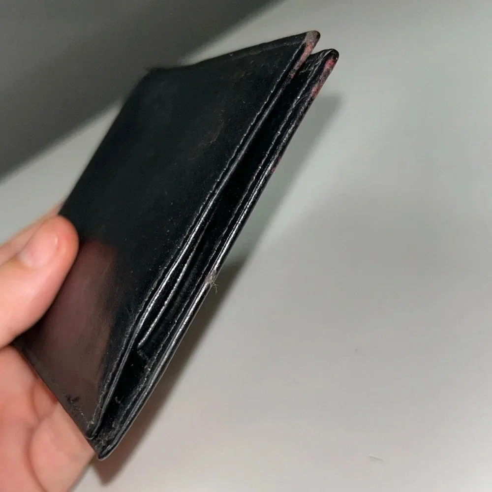 Christian Dior Black Leather Bifold Wallet (project piece)